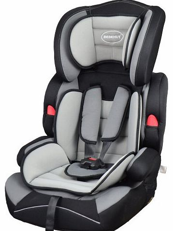 Bebehut Ventura Elite Convertible Child Car Seat Group 1,2&3,9-36kg (Grey/Black BAB001-H03)