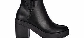 BEBO Black platform high heel ankle boots