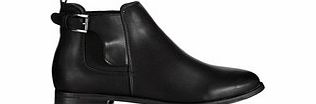 BEBO Black single buckle ankle boots