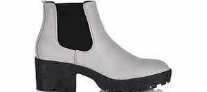 BEBO Grey platform Chelsea boots