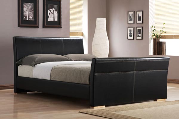Cadiz Black Bed Frame Double 135cm