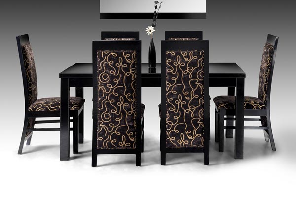 Dakota Black Dining Table with Chairs