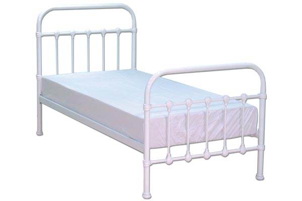 Bedworld Discount Darwin White Metal Bed Frame Double 135cm