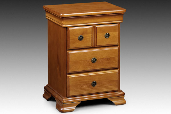 Bedworld Discount Fontainebleau - Three Drawer Bedside Table
