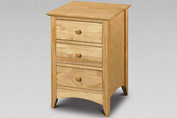 Bedworld Discount Kendal - Three Drawer Bedside Table