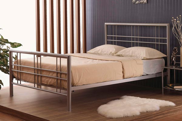 Bedworld Discount Metro Silver Metal Beds Kingsize 150cm