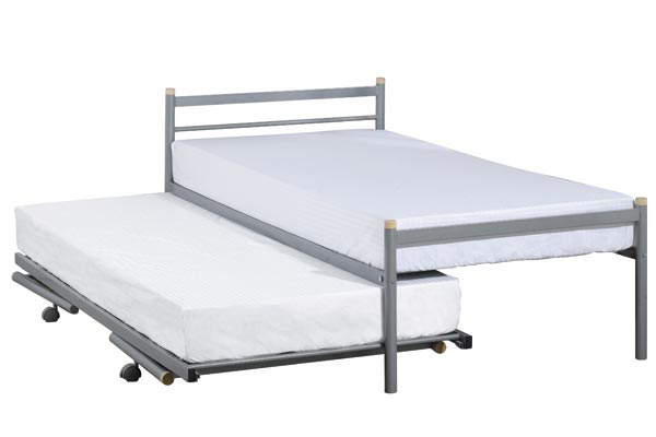 Bedworld Discount Naples Trundle Metal Guest Bed Frame Single 90cm