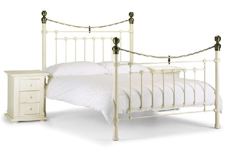 Victoria White Stone Bed Frame Kingsize 150cm