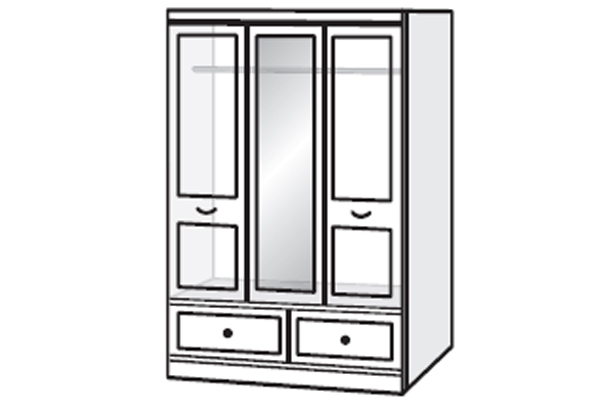 Bedworld Furniture Oyster Bay Range - Wardrobe - 3 Doors (Full