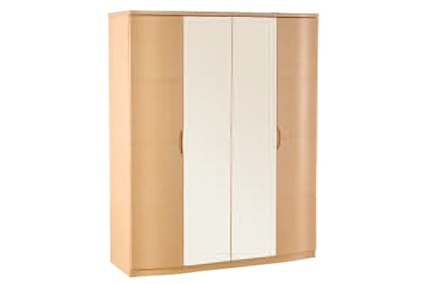 Bedworld Furniture Synergy Range - Wardrobe - 4 Door (2 Mirror Doors)