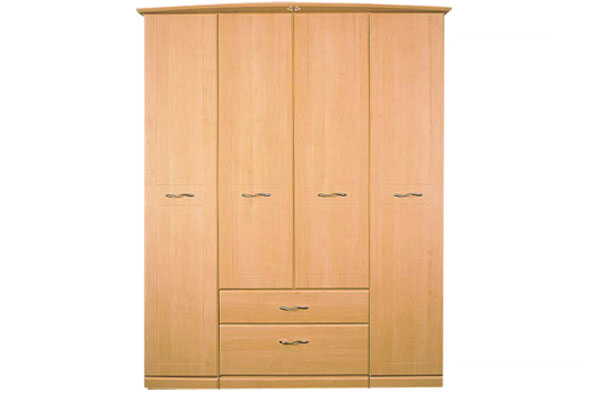 Valentino Four Door Wardrobe (With Drawers)