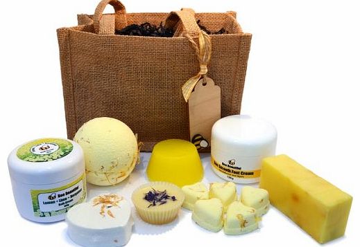 Bee Beautiful Citrus Punch Gift Bag (Soap, Bath Bombs, Melts, Smoothies, Bath Creams, Shampoo Bar)
