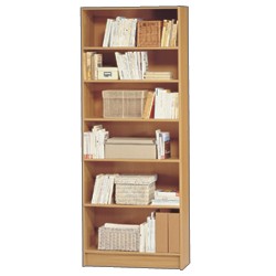 Beech Effect Library Bookcases Tall Wide