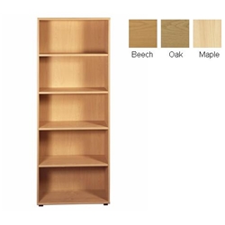 Beech Quadruple Shelf Bisley Bookcase Tall Size