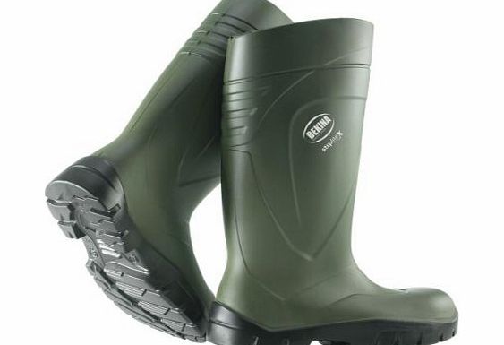 Bekina StepliteX Polyurethane (PU) Safety Wellington Boots - Green - Size 3 UK