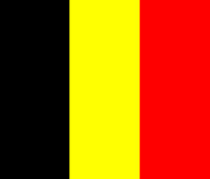 Belgium paper table flag, 6`` x 4``