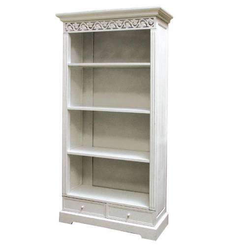 Belgravia White Bookcase with Drawers 215.113