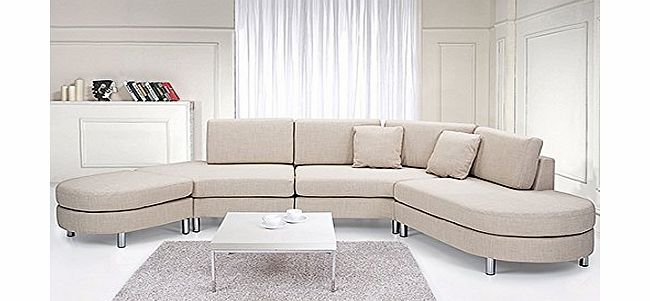 Beliani Corner - Sectional Sofa - Couch - 5 Seater - Upholstered - Beige - COPENHAGEN