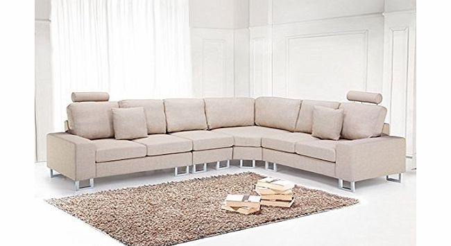 Beliani Corner - Sectional Sofa - Couch - Upholstered - Beige - STOCKHOLM