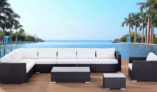 Rattan Garden Furniture Set - Outdoor - 23 pieces - Lounge with Cushions -XXL