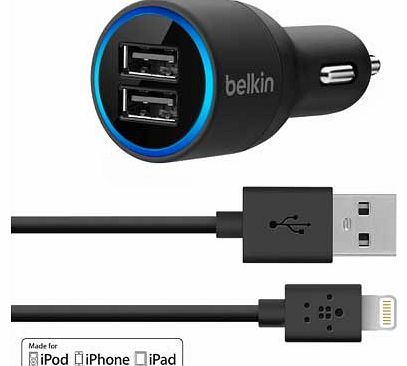 Belkin 2.1 Amp Dual In Car USB Charger - Black