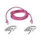 CAT5e UTP Snagless Patch Cable Pink 3m