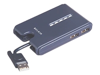 belkin Hi-Speed USB 2.0 Pocket Hub - hub - 4 ports