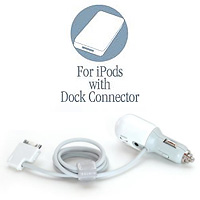 In Car Charger for iPod with Dock Connector