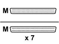 Internal SCSI III (68 pin) 7 Drive Ribbon Cable 1.8m