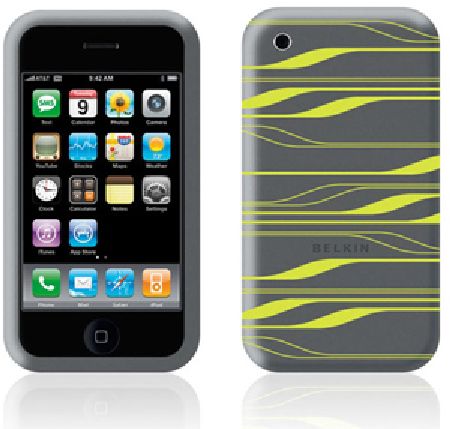 Belkin iPhone 3G Silicone Sleeve - Grey/Yellow - Ref. F8Z342EAGGF