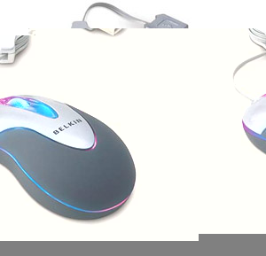 Mini Optical Glow Mouse - Retractable USB Cable