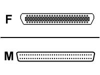 Belkin SCSI external adapter - 50 pin mini-Centronics (F) - HD-68 (M)