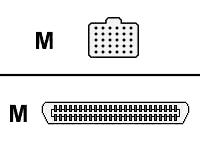 Belkin SCSI external cable - 30 pin HDI - male - 50 pin Centronics - male - 61 cm