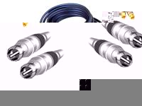 Belkin Silver - AV / multimedia cable - RCA - male - RCA - male - 0.9 m - STP