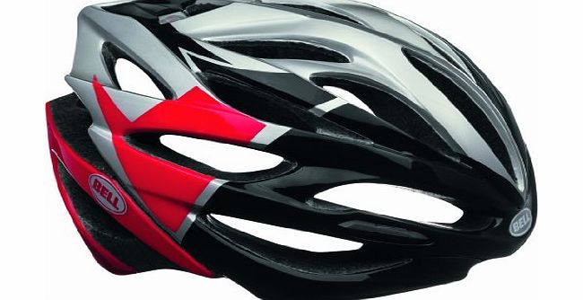 Bell Array Helmet - Silver/Red/Black Velocity, Medium