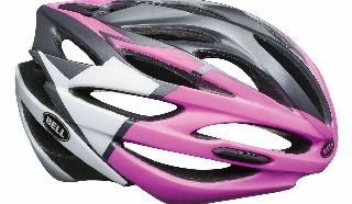 Bell Array Helmet White/Black and Pink