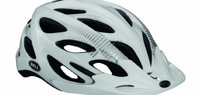 Bell Muni Helmet - White/Silver Hash Lines, Medium/Large