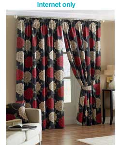 Black Lined Curtains 90 x 90