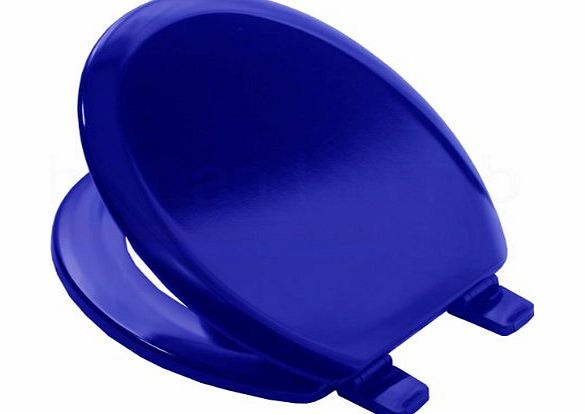 Bemis 5000 MARINE BLUE Coloured Moulded Wood Toilet Seat and Cover with Adjustable Plastic Hinges