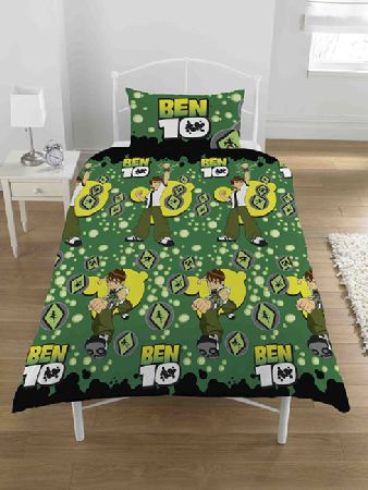 Ben 10 Single Duvet Cover and Pillowcase Rotary Design Bedding - Great Low Price