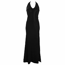 Black long halterneck dress