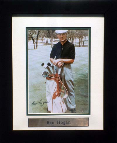 Ben Hogan signed and framed photo presentation