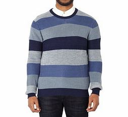 Blue striped pure cotton sweatshirt