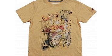 Boys Cornsilk Marl Graphic T-Shirt