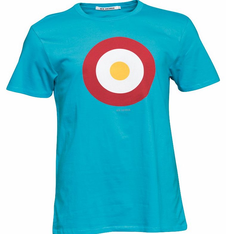 Mens Target T-Shirt Blue Atoll