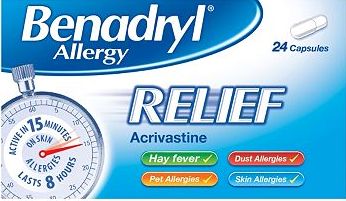 Benadryl, 2041[^]10032962 Allergy Relief - 24 Capsules 10032962