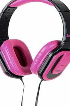 Bench Beat On-Ear Headphones with Mic - Pink/Black