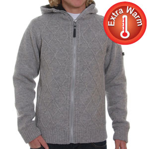 Dean Hooded zip knit - Grey