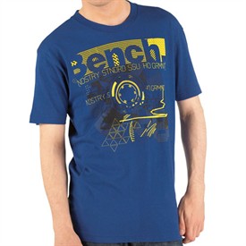 Bench Mens Samurai Transmission T-Shirt Blue