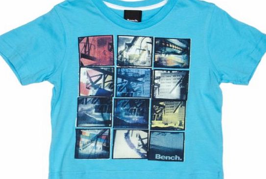 Bench Snap Shot Boys T-Shirt Turquoise Blue 9-10 Years
